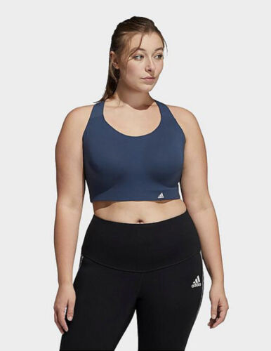 Adidas Blue Solid Cross-back Ultimate Bra Women’s Size 40D Retail $65