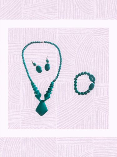Turquoise Jewelry Set  Handcrafted Necklace, Bracelet & Earrings ~ BEAUTIFUL!!!