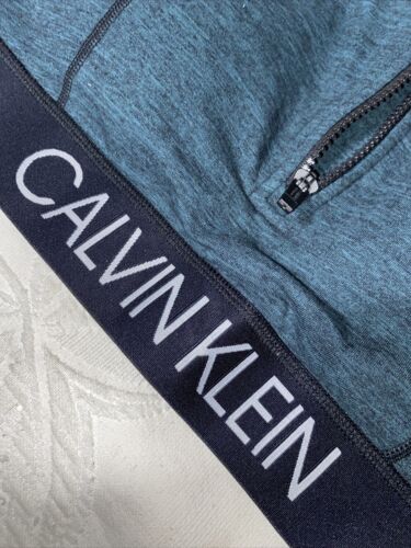 Calvin Klein Performance Front Zipper SPORTS Wine/Black/White Logo SMALL