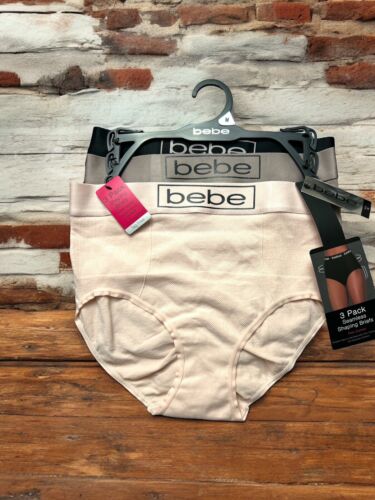 bebe Women’s 3 Pack~Briefs~Firm Control~ Shaping & Seamless~High Waist~ALL SIZES