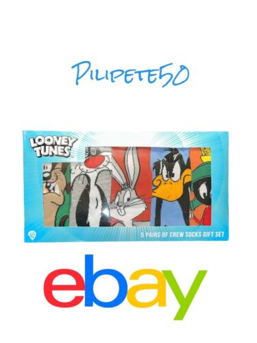 Looney Toons Characters 5 Pack of Crew Socks Size 6-12/ NEW~