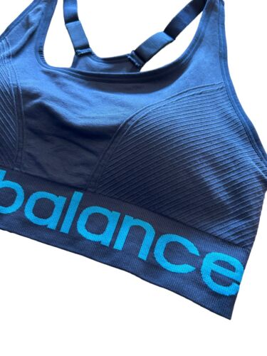 NEW BALANCE Medium Impact Sports Bra Style R000300~ Size XL~BLUE~ EXCELLENT FIT