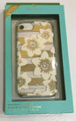 KATE SPADE PHONE CASE WHITE FLOWER GOLD ACCENTS RHINESTONE iPhone 8,7,6s,6