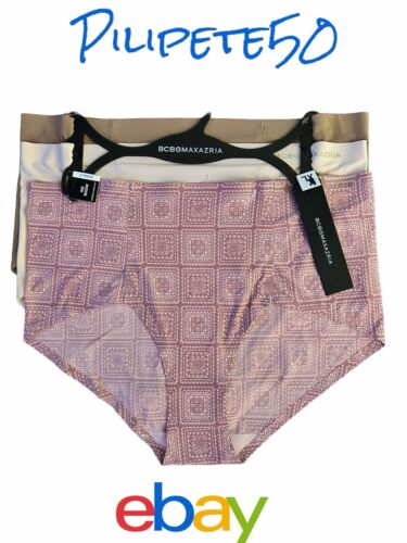 BCBGMaxAzria~3 Pack Women's XL ~ No Show Bonded Lasercut Panties~Multicolor~NWT