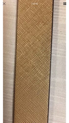 MICHAEL KORS BELT REVERSIBLE BROWN  MK LOGO TO TEXTURED GOLD WITH GOLD BUCKLE