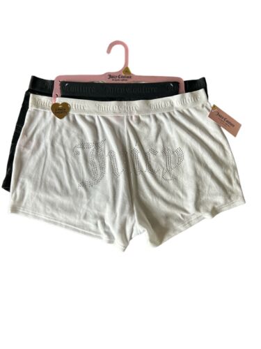 JUICY COUTURE MULTICOLOR  VELOUR RHINSTONES LOGO~JC1751~SLEEP SHORTS ALL SIZES