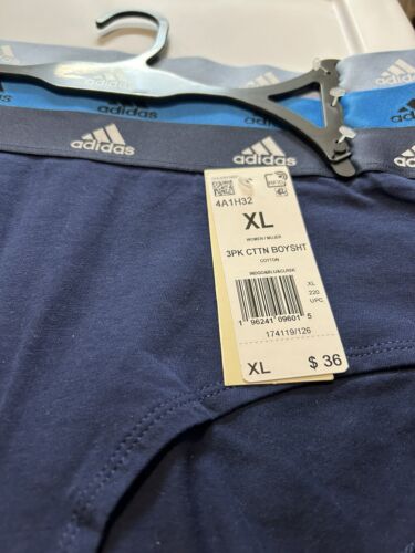 Adidas Women's 3-PK Cotton Boy Shorts Underwear 4A1H32 (Size XL) NWT MSRP $36