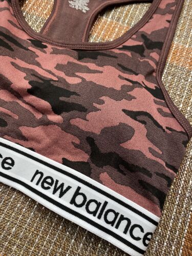 New Balance Medium Impact Sports Bra Camo 116722 Multi/Black/White Size XLARGE