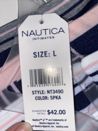 NÁUTICA ~ Women's Mid Rise NT3490~Underwear Panties Blend Material 5-Pair ~ L
