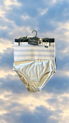Marilyn Monroe 2pc MM7157~Elastic Belly Band~Hi Waist Shaping Briefs~L~GREAT !
