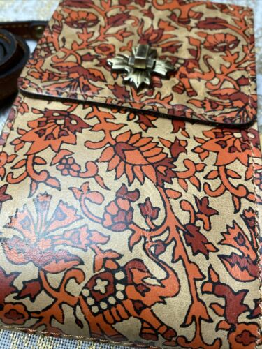 Patricia Nash~CANICELLA Floral & Elephants XBDY Bag Purse~Boho India UNIQUE!