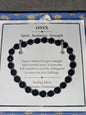 BLACK ÓNYX GENUINE GEMSTONE BRACELET SHIVAM .925 STERLING SILVER &  NIB