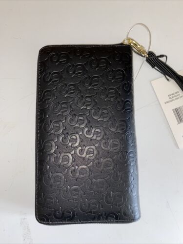 STEVE MADDEN WALLET WRISTLET BLACK STAMPED LOGO VERY DIFFERENT!!