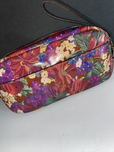 Patricia Nash REMINI LEATHER SUMMER ROSES TRAVEL BAG SMALL POUCH PURSE NWT ITALY