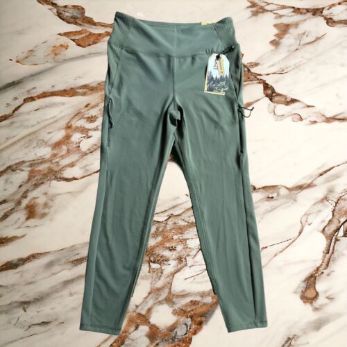 Avalanche Women Pants~Green~Slim Fit Hybrid 4 Way Stretch Woven Knit~CA751R~Sz L