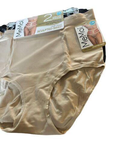 MeMoi Women’s 2 Pack Briefs Seamless Technology High Waist Shaping  1X~GREAT FIT