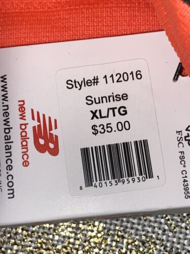 New Balance Medium Impact Sports Bra Style 112016 Sunrise Orange/Black Size XL