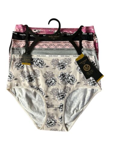 Kathy Ireland 5 Pack Multicolor Cotton/Spandex Briefs Sizes XL~BF1255~ GREAT!