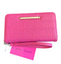 Betsey Johnson Zip Around Wristlet Wallet SKULLS~ Fuchsia~HALLOWEEN~ UNIQUE!