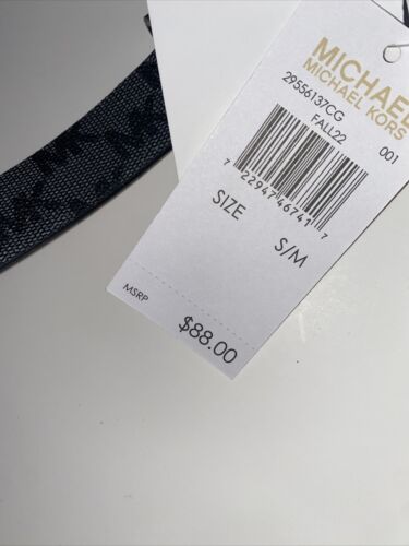 Michael Kors Women’s Belt  Fanny Pack MK Signature Logo GRAY/CHARCOAL/BLACK- S/M