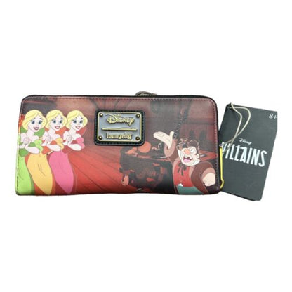 Loungefly Disney Beauty &The Beast Villains Gaston Scene Long Zip Around Wallet