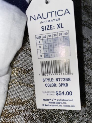 NÁUTICA 3 PACK INTIMATES LOUNGE COMFORT BRAS SIZE XL RETAIL $58 BEAUTIFUL NEW