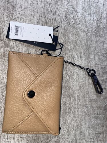 Aimee Kestenberg Ashley Pebbled Leather Pouch/Card Holder - Camel ~REAR FIND!