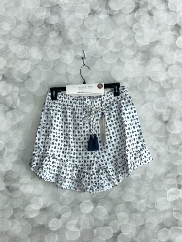 Rachel Zoe ~2-Pack Sleep Shorts Cotton~Floral Blue/White~ Ruffle~VERY FEMININE!!