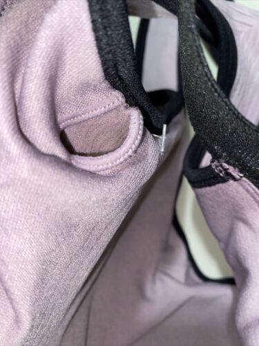 New Balance Medium Impact Sports Bra Style # 1153 Lavender/ Black LARGE NEW