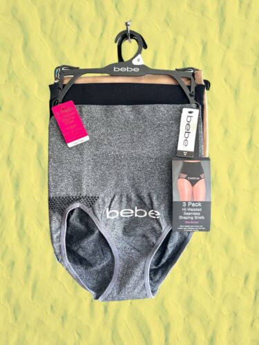 bebe Women’s 3 Pack~Briefs~Firm Control~ Shaping & Seamless~High Waist~ALL SIZES