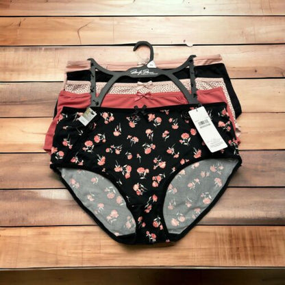 Marilyn Monroe 5pc MM5128~Super Soft~Mid-Rise Panties~Large~ Multicolor PERFECT!