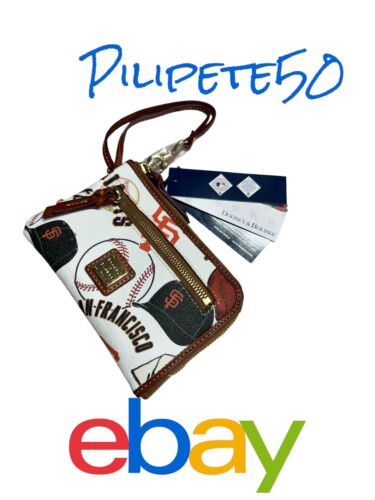 Dooney & Bourke MLB San Francisco Giants Wristlet Zip Around WNGGI0320-MSRP $138