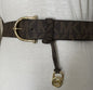 MICHAEL KORS BELT CHOCOLATE MK LOGO MK NAME PLATE WITH MK CHARM GOLD BUCKLE WOW!