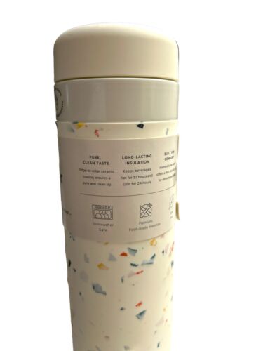 W&P Porter Insulated Bottle 20 oz Cream Terrazzo| Clean Taste Ceramic Coating