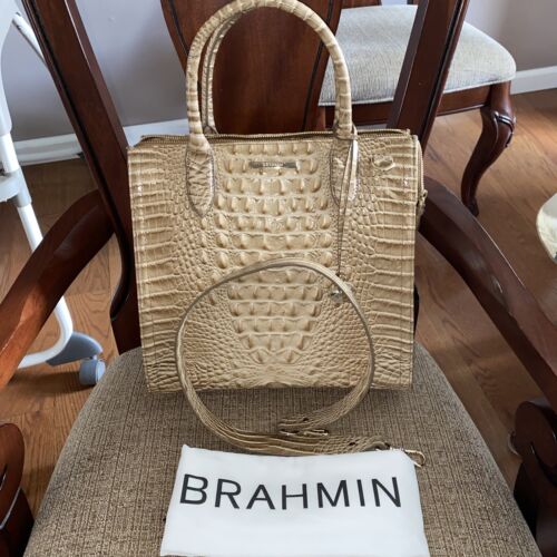BRAHMIN Caroline Shortbread Melbourne Shoulder Bag Genuine Leather UNIQUE !!!￼