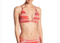 Dolce Vita Women's Medium Swim. Bikini Top Orange Cheeky Stripe Padded & Bottom