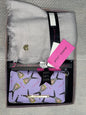 BETSEY JOHNSON 2 PIECE GIFT SET. PINK SCARF &  WALLET WITH LIPS & BOW NEW IN BOX