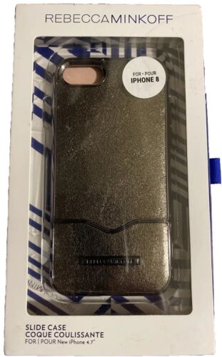 Rebecca Minkoff Slider Case for iPhone 6,7,8 - Cracked Leather Glitter
