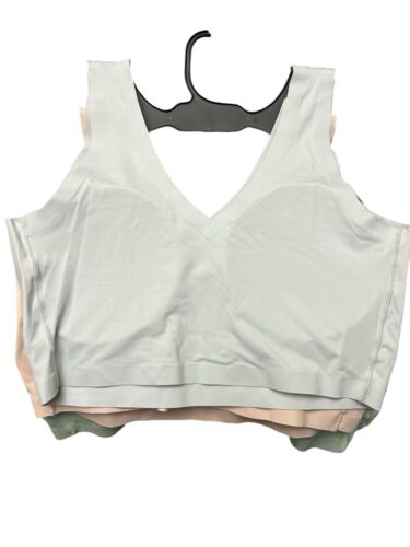 Lucky Brand Set Of 3~Seamless Laser Cut Bras LVD1905343~Sz.L~Multicolor ~UNIQUE