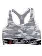 New Balance Medium Impact Sports Bra Style 110998 White Camouflage Size L NEW