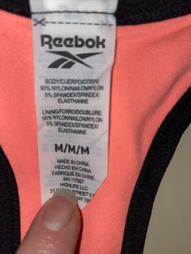 Reebok Seamless Bra Electric Coral  Medium Support MEDIUM MSRP $40 BEAUTIFUL!