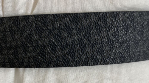 MICHAEL KORS BELT BLACK/BROWN REVERSIBLE MINI MK LOGO WITH SILVER BUCKLE