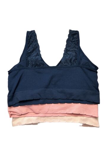 Delta Burke 3-Pack Seamless Bras Size 2X Soft Comfort Lounge Removable Pads NEW