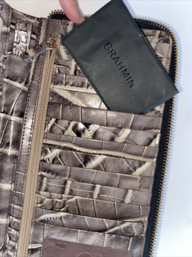 BRAHMIN Skyler Sterling Miravet Genuine Leather Wristlet/Wallet NEW~REAR FIND!!!