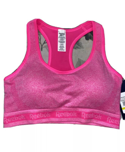 Reebok Sport Seamless Neon Knock￼ Out Pink￼ Bra  XLARGE Retail $40 NEW