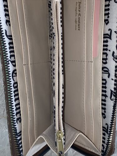 Juicy Couture Gothic Status Brown Logo Wallet  Card Organizer Heat Accent CUTE!
