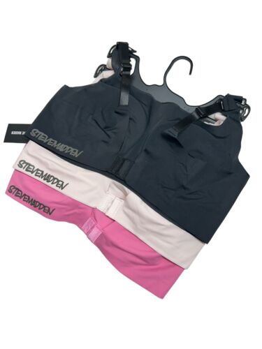 Steve Madden Women’s 3-Pack Seamless Lounge Bra Removable Pads Size L~ MSRP $84
