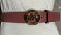 MICHAEL KORS BELT ROSE PINK WITH SILVER MK LOGO BUCKLE GENUINE LEATHER BEAUTY!!