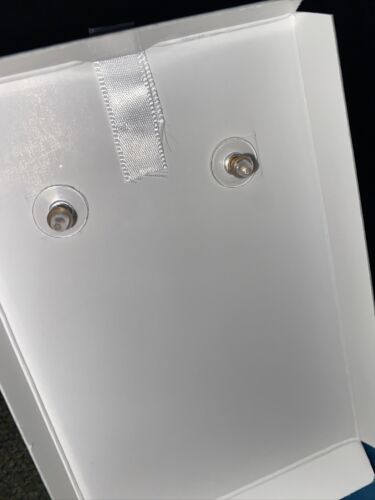 DARBIE ANGELL Rectangular￼ Hoops -Mother Of Pearl Fashion Designer NIB ~ UNIQUE