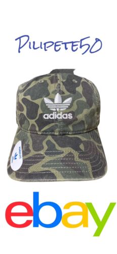 Adidas Women's Cap Originals Relaxed Camo Adjustable Back Strap Olive Green Nice